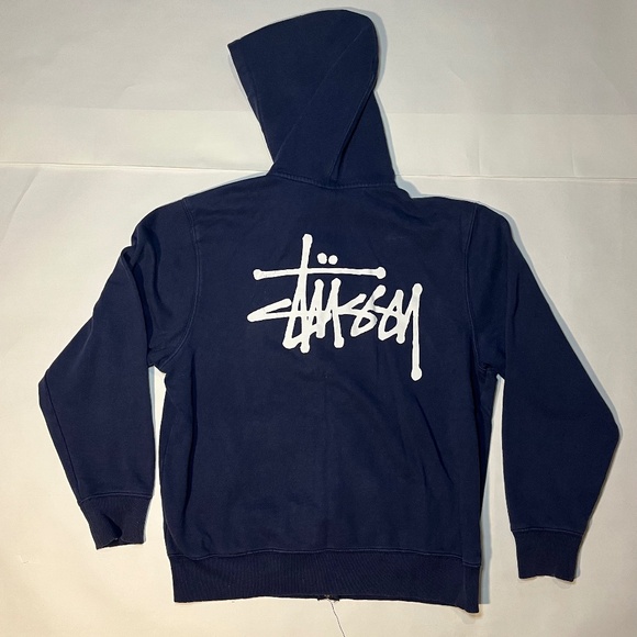 Stussy Navy Hoodie Mens M - Picture 1 of 2
